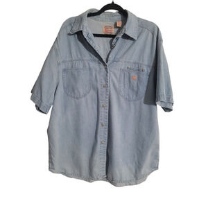 KI KO MO vintage denim blue t shirt size 20 (X02G)